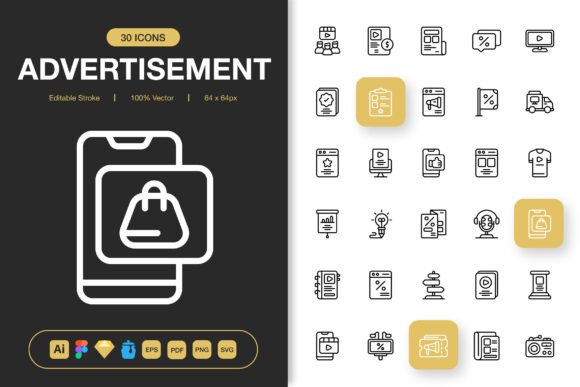 Advertisement Icons: Clean, Customizable Symbols for Everyday Projects
