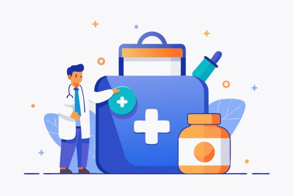 Doctor Consultation: AI EPS Illustration Assets