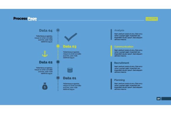 Four Steps Process Chart Slide Template: A Practical Tool for Structured Visual Communication