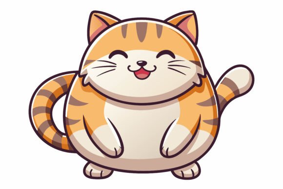 Funny Chubby Cat: A Playful Illustration Essential