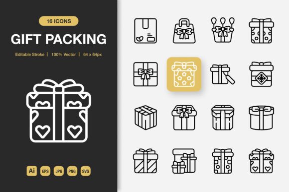 Gift Packing Outline Icons and the Search for the Right Visual Language