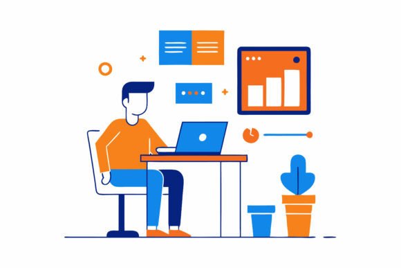 Man Using Laptop for Productivity: Strategic Visual Storytelling for Modern Professionals