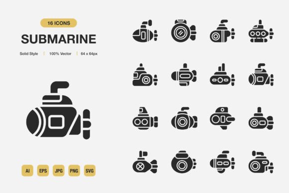 Navigating the Depths of Design with Submarine Solid Icons