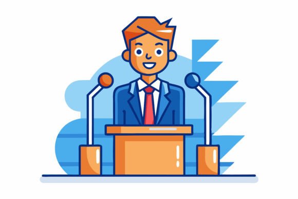 Press Conference Vector Icon for Modern Communication