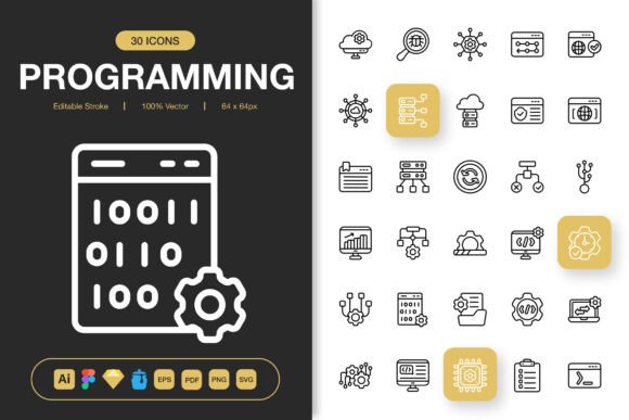 Programming Icons Pack for Modern Digital Projects