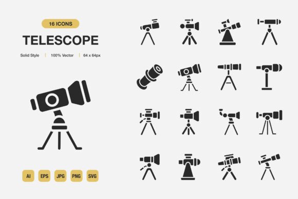 Telescope Solid Icons: A Designer’s Secret for Cohesive Visual Storytelling