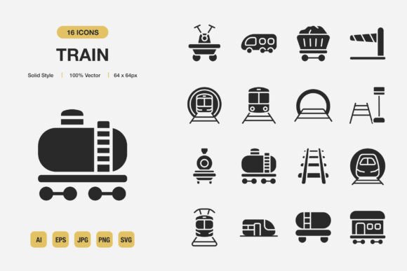 Train Solid Icons: A Practical Minimalist Design Tool for Real-World Projects