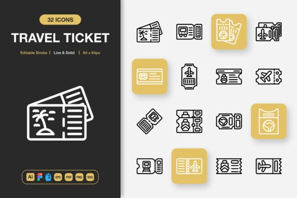 Travel Ticket Icons: A Practical Asset for Streamlined Visual Communication