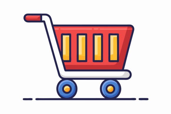 Trolley Cart Illustrations: Mastering Versatility with AI, EPS, and JPG Design Assets