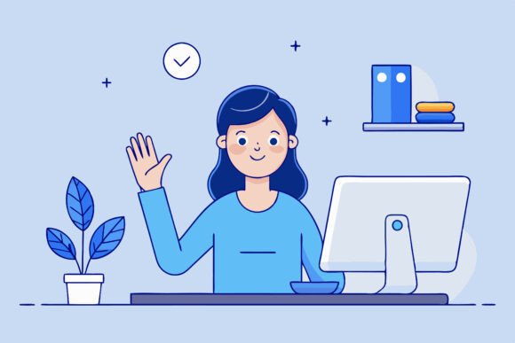 Woman Sitting on the Couch with Laptop: A Flexible AI EPS Illustration for Everyday Visual Needs