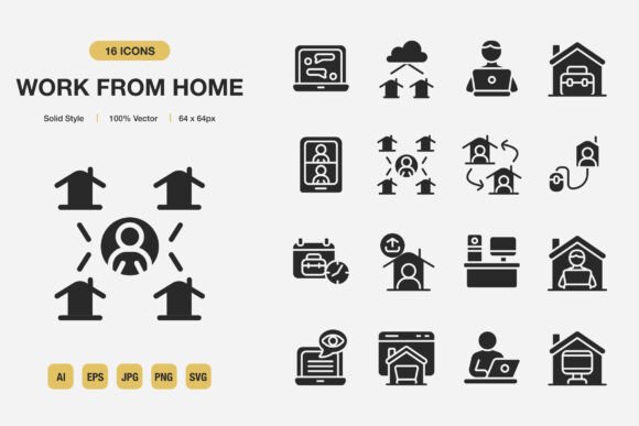 Work from Home Solid Icons: A Practical Toolkit for Clear Visual Messaging